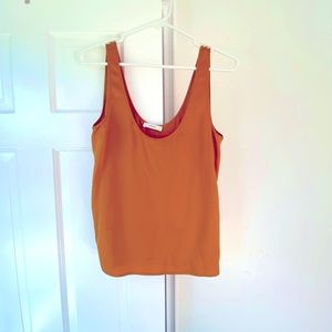 Vince Burnt Orange Silk Tank